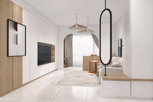 汕頭市華悅春天花園現代簡約風格三居室裝修案例