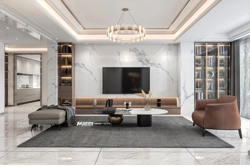 汕頭市君悅南灣輕奢風格復式裝修案例