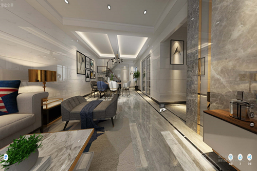 廣州市廟前西街小區輕奢風格復式裝修案例