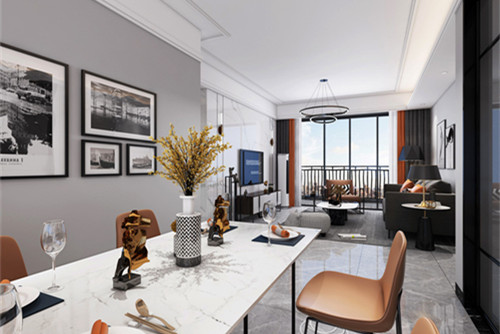 中山市雅居樂民森迪茵湖小鎮現代簡約風格三居室裝修案例