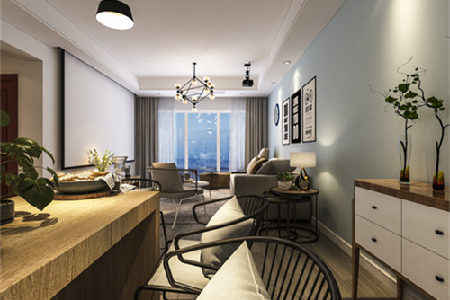 中山市健康花城二期北歐風格三居室裝修案例