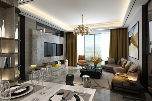 中山市百花小鎮輕奢風格四居室裝修案例