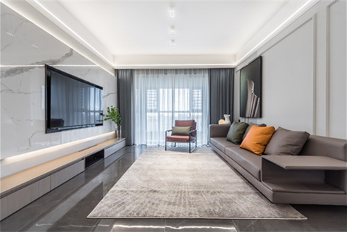 海口市海口華潤中心現代簡約風格四居室裝修案例