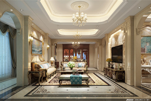 海口市華榮府歐式風(fēng)格別墅裝修案例