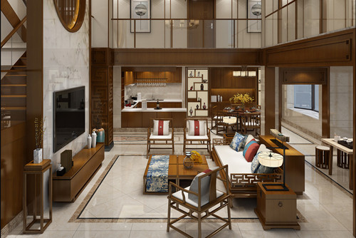 ?？谑邪埞⑿轮惺斤L(fēng)格別墅裝修案例