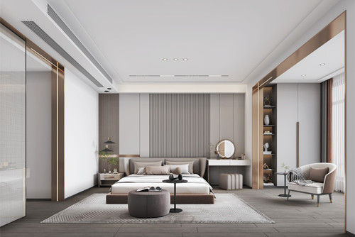 海口市榕莊輕奢風格三居室裝修案例