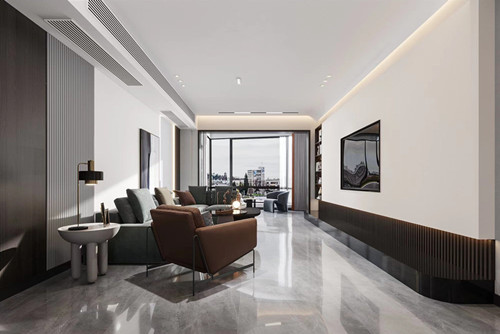 潮州市彩文花園現代簡約風格三居室裝修案例