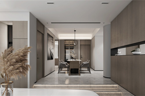 海口市華榮府現(xiàn)代簡約風(fēng)格三居室裝修案例