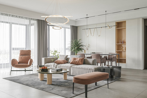 廣州市富力泉天下別墅現代簡約風格三居室裝修案例