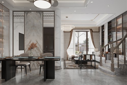 廣州市棠德花園現代風格五居室裝修案例