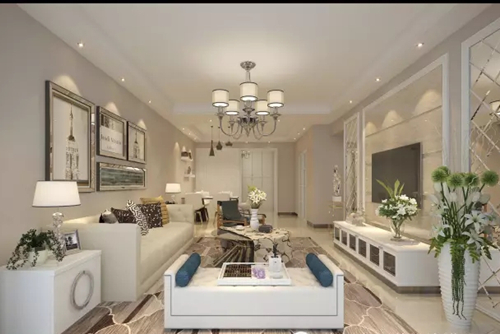 貴港市獨堆小區現代簡約風格三居室裝修案例