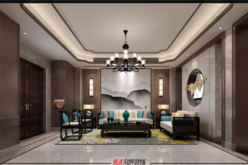合肥市斌鋒悅境新中式風格別墅裝修案例
