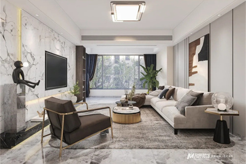 汕頭市香域廣場現代簡約風格四居室裝修案例